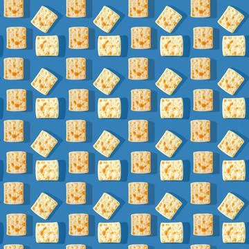 Photo in the form of a seamless pattern. Yellow-brown biscuits with shadows on a Stock Illustration