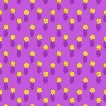 Photo in the form of a seamless pattern. Yellow flower with green leaves with Stock Illustration