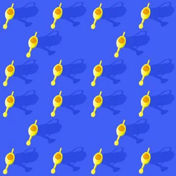 Photo in the form of a seamless pattern, Yellow watering can for watering Stock Illustration