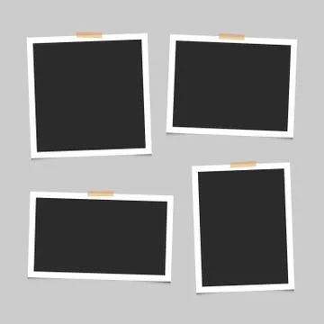 Photo frame blank set on gray background. Vector EPS 10 Stock-Illustration
