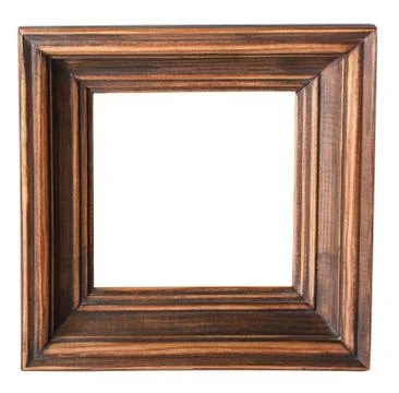 Photo frame, empty, isolate on a white background, close-up. Stock Photos