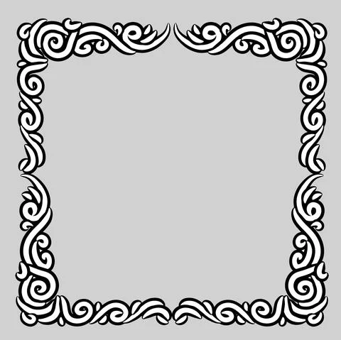 Photo frame with ethnic decoration Illustrazione stock
