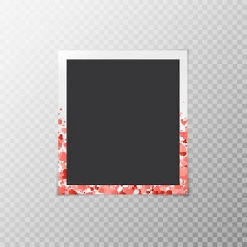 Photo frame with hearts Stock Illustration