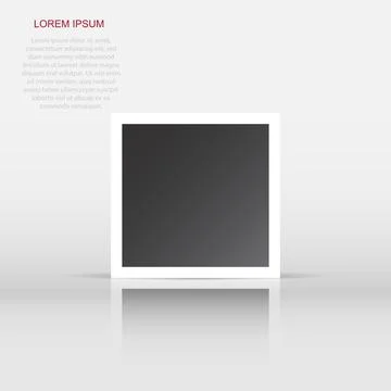 Photo frame isolated on grey background. For your photography and picture. .. Stock Illustration