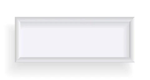 Photo frame isolated on white, rectangular frame mockup. Empty framing for Stock Illustration