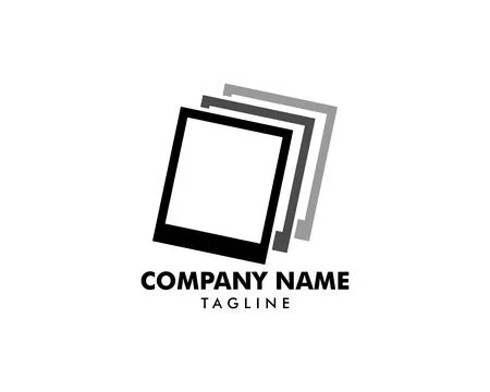 Photo Frame Logo Icon Vector Template Stock Illustration