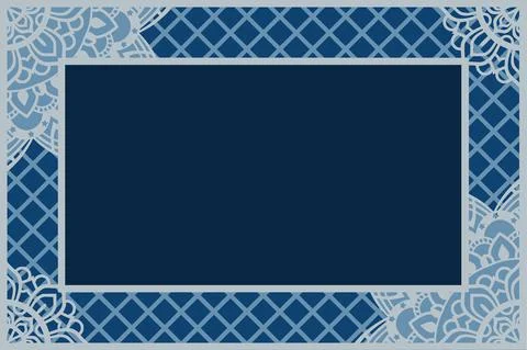 Photo frame mandala Stock Illustration