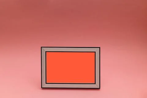 Photo frame on pink background, pedmetry Stock Photos