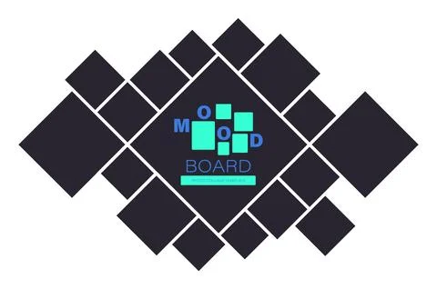 Photo frame rhombus shape grid template set. Modular vector layout with Stock Illustration