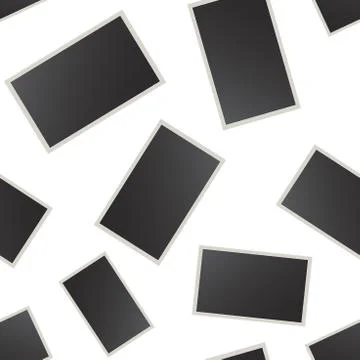 Photo frame seamless pattern background. Business flat vector illustration. P イラスト素材