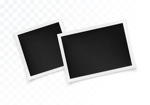 Photo Frame Set. Square and Horizontal Photography Frame Template for your De Stock Illustration