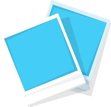 Photo frame with sticky tape on isolate background. Good template, blank for Stock Illustration