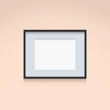 Photo Frame Template Horizontal Orientation Illustrazione stock