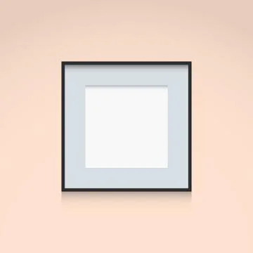Photo Frame Template Square Shape Illustrazione stock
