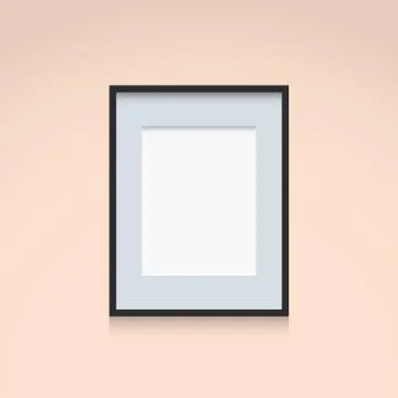 Photo Frame Template Vertical Orientation Stock Illustration