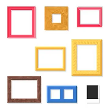 Photo frame vector set Stock Illustration