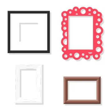 Photo frame vector set Stock Illustration