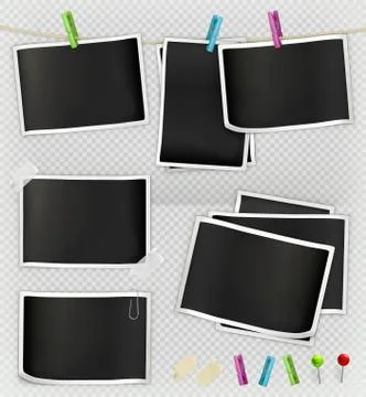 Photo frame vector set Stock Illustration