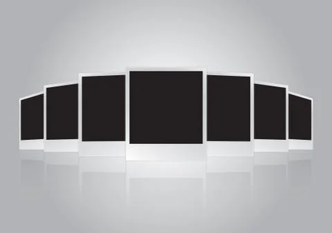 Photo frames collage Stock Illustration