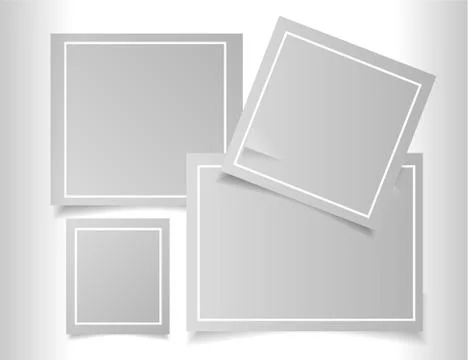 Photo Frames Design Background. Grey Gallery Template. 库存插图