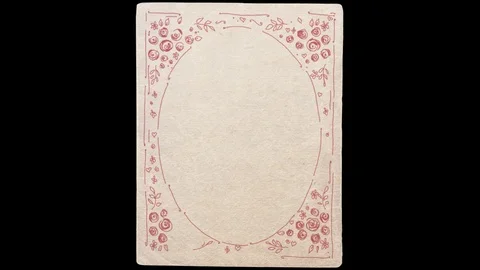 Photo Frames With Hand-made Patterns on Alpha Channel Stock Footage 73574852