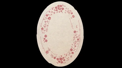 Photo Frames With Hand-made Patterns on Alpha Channel Stock Footage 73575223