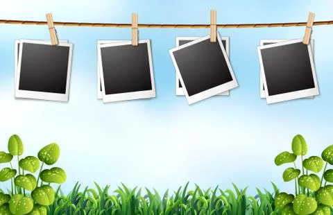 Photo frames Illustrazione stock
