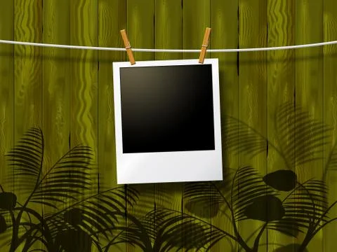 Photo frames indicating empty space and snapshot Stock Illustration