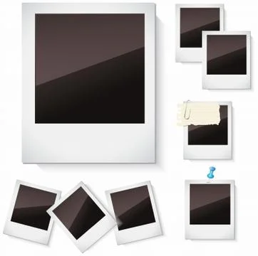 Photo frames isolated over white Stock Illustration