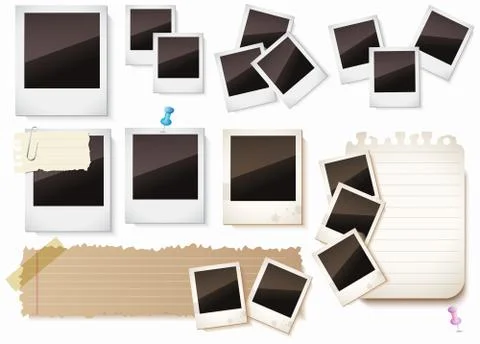 Photo frames isolated over white Stock Illustration