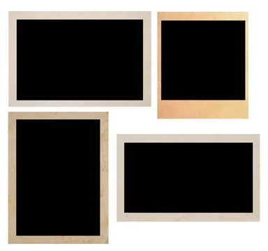 Photo frames old photo frames isolated on white ,model released, Symbolfot... 스톡 사진