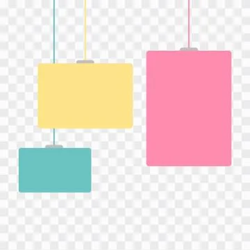 Photo frames or poster templates on transparent background. Photo gallery por Stock Illustration