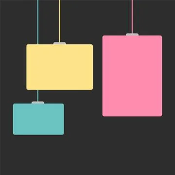 Photo frames or poster templates on transparent background. Photo gallery por Stock Illustration