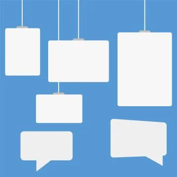 Photo frames or poster templates on transparent background. Photo gallery por Stock Illustration