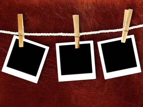 Photo Frames Photo Frames against the Leather Background Copyright: xZoona... Stock Photos