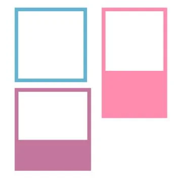 Photo frames with realistic drop shadow. Empty photo frame shadow template Stock Illustration