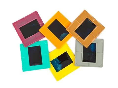 Photo frames for slide Photo frames for slide isolated on white background... Stock Photos