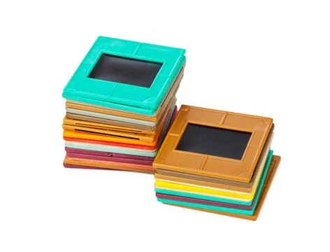 Photo frames for slide Photo frames for slide isolated on white background... Stock Photos