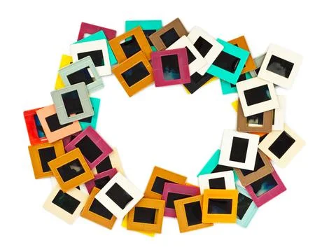 Photo frames for slide Photo frames for slide isolated on white background... Stock Photos