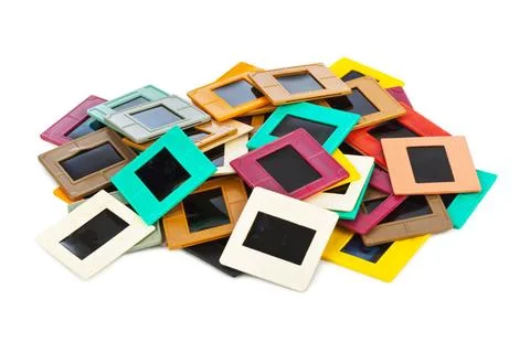 Photo frames for slide Photo frames for slide isolated on white background... Stock Photos