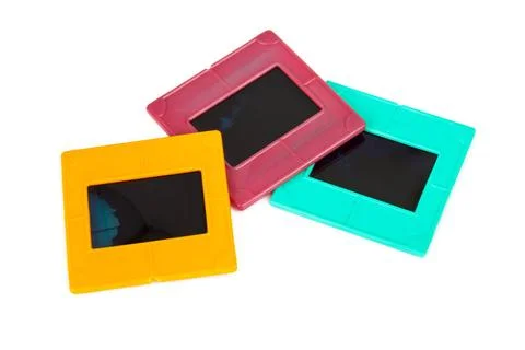 Photo frames for slide Photo frames for slide isolated on white background... Stock Photos