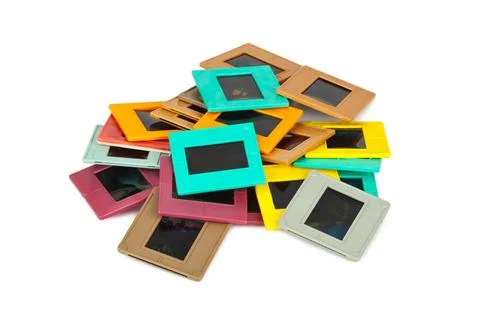 Photo frames for slide Photo frames for slide isolated on white background... Stock Photos