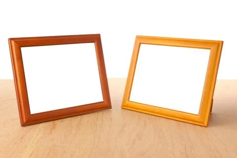 Photo frames on the table Stock Photos