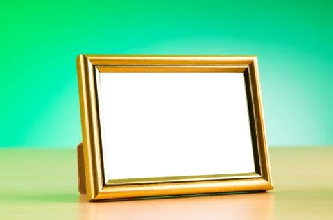 Photo frames on the table Stock Photos