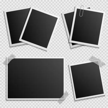 Photo frames vector set - digital photo frames design Stock Illustration