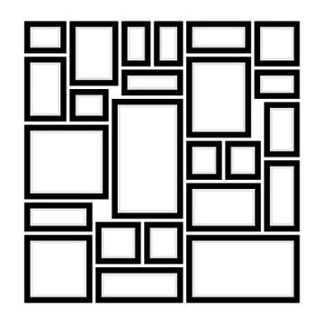 Photo Frames on the Wall Illustrazione stock
