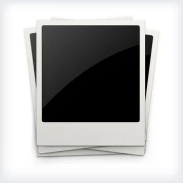 Photo frames on white background Stock Illustration