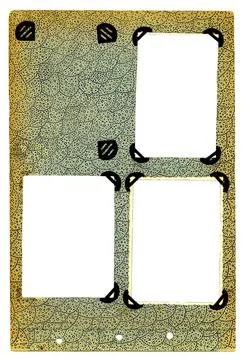 Photo framework photo frames on old aged album isolated Copyright: xZoonar... Stock Photos