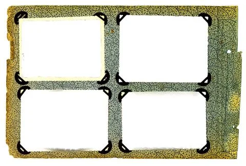 Photo framework photo frames on old aged album isolated Copyright: xZoonar... Stock Photos