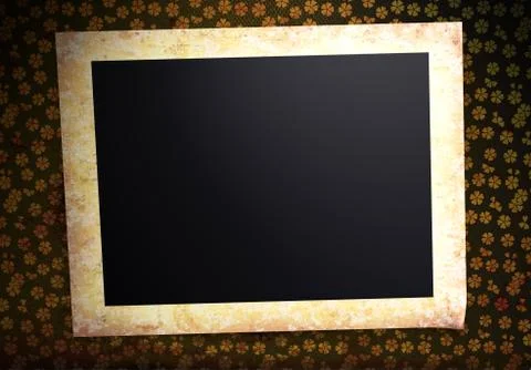 Photo framework on wall Stock Illustration